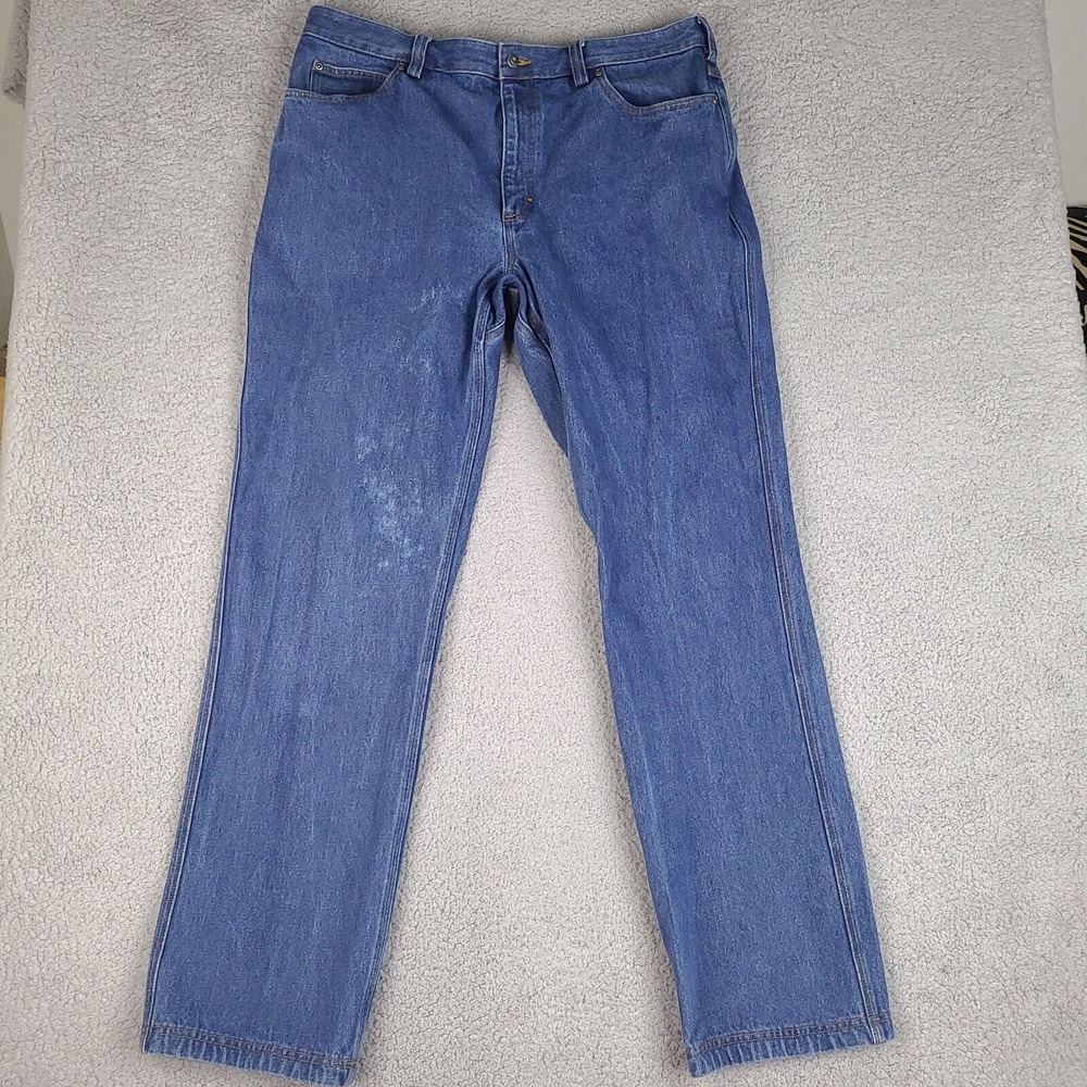 Duluth Trading Co Jeans Mens 39x35 Blue‎ Denim Straight Leg Medium Wash Relaxed